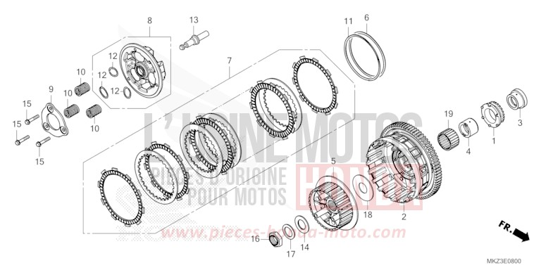 CLUTCH for CBR600RR GRAND PRIX RED (R380) from 2024