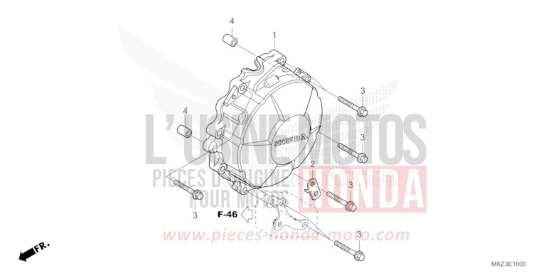 GENERATOR COVER for CBR600RR GRAND PRIX RED (R380) from 2024