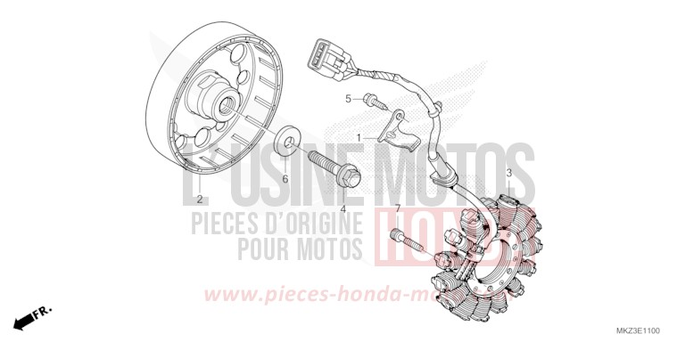 GENERATOR for CBR600RR GRAND PRIX RED (R380) from 2024