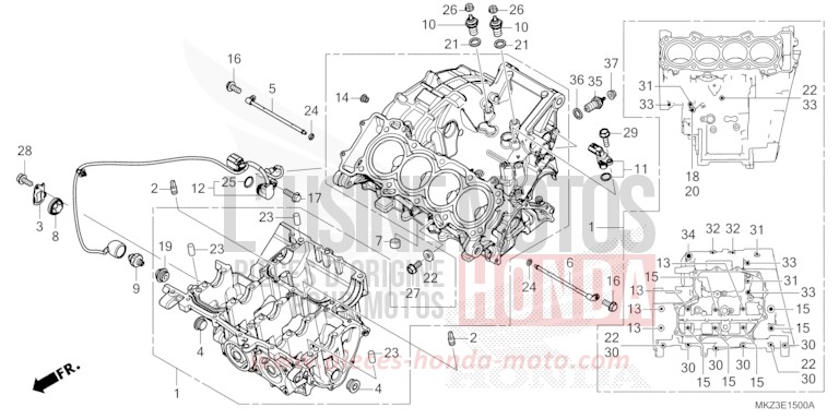 CRANKCASE for CBR600RR GRAND PRIX RED (R380) from 2024