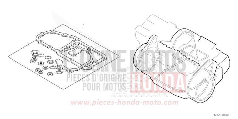 GASKET KIT B for CBR600RR GRAND PRIX RED (R380) from 2024