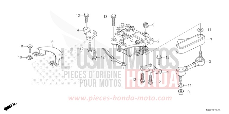 STEERING DAMPER for CBR600RR GRAND PRIX RED (R380) from 2024