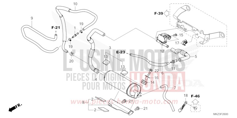 CANISTER for CBR600RR GRAND PRIX RED (R380) from 2024