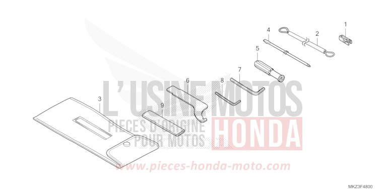 TOOL for CBR600RR GRAND PRIX RED (R380) from 2024