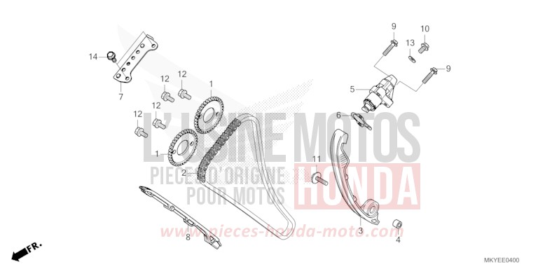 CAM CHAIN/TENSIONER for CBR650R MAT GUNPOWDER BLACK METALLIC (NH436) from 2024