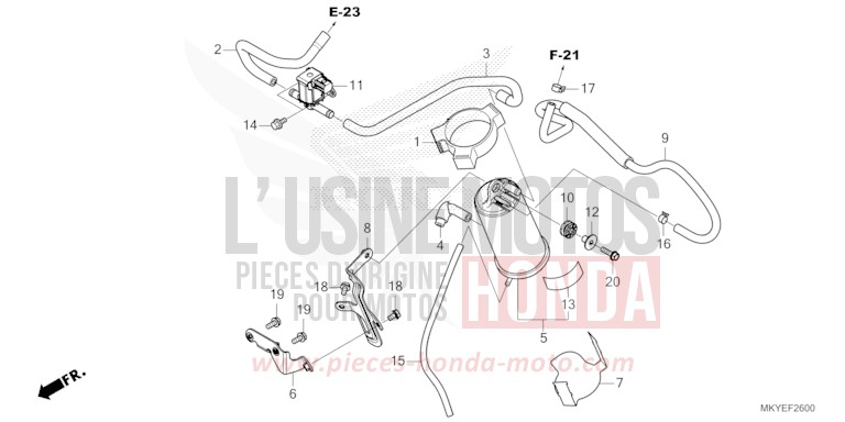 CANISTER for CBR650R MAT GUNPOWDER BLACK METALLIC (NH436) from 2024
