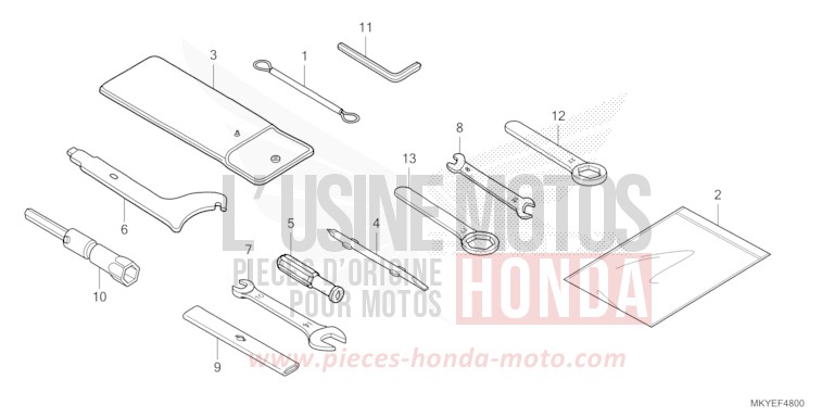 TOOL for CBR650R MAT GUNPOWDER BLACK METALLIC (NH436) from 2024