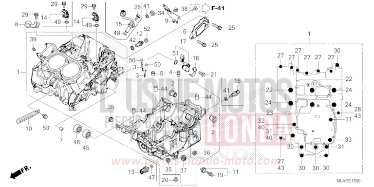 CRANKCASE for CMX1100 GLINT WAVE BLUE METALLIC (B197) from 2024