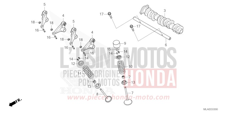 CAMSHAFT/VALVE for CMX1100 IRIDIUM GRAY METALLIC (NHC65) from 2024