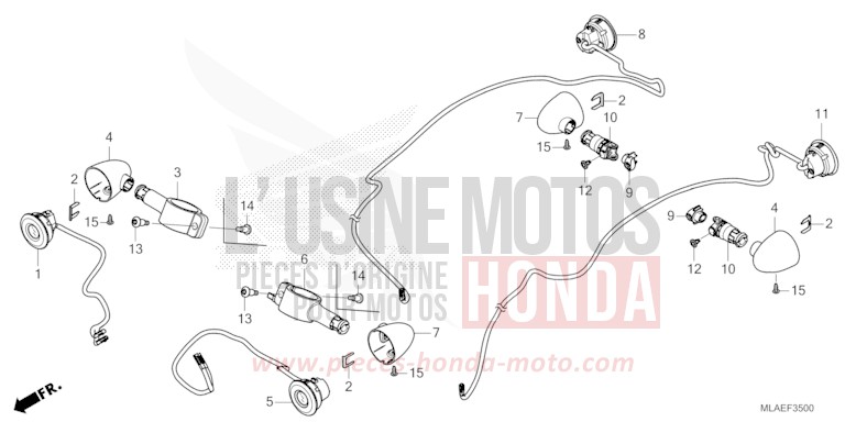 WINKER for CMX1100 GLINT WAVE BLUE METALLIC (B197) from 2024