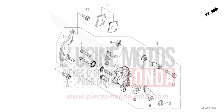 PARKING BRAKE CALIPER for CMX1100 IRIDIUM GRAY METALLIC (NHC65) from 2024