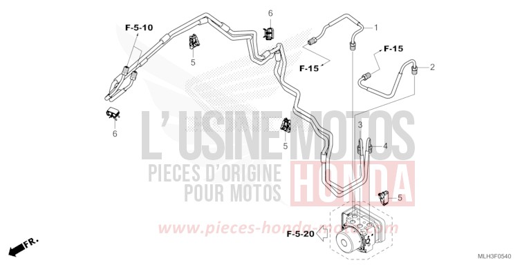TUYAU DE FREIN for CMX500 MAT GUNPOWDER BLACK METALLIC (NH436) from 2024