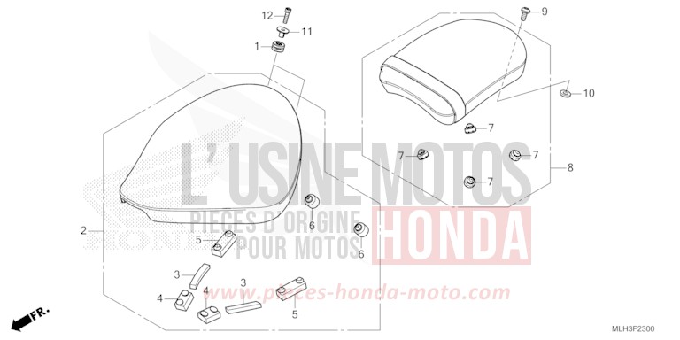 SEAT for CMX500 PEARL SHINING BLACK (NHB98) from 2024