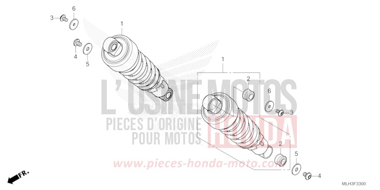 COUSSIN ARRIERE for CMX500 SEAL SILVER METALLIC (NHA14) from 2024