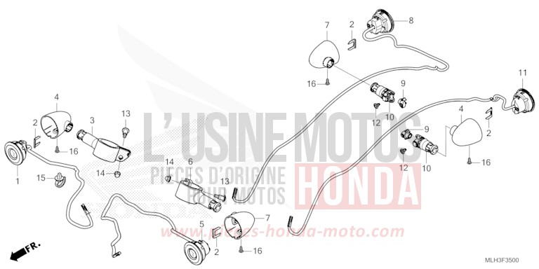 CLIGNOTANT for CMX500 SEAL SILVER METALLIC (NHA14) from 2024