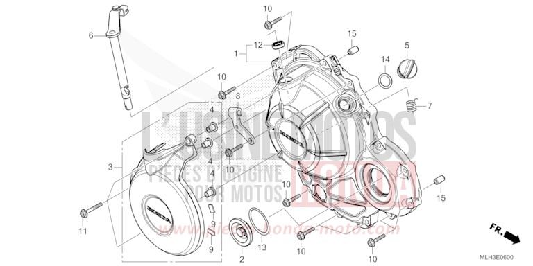 RIGHT CRANKCASE COVER for REBEL MAT GUNPOWDER BLACK METALLIC (NH436) from 2024