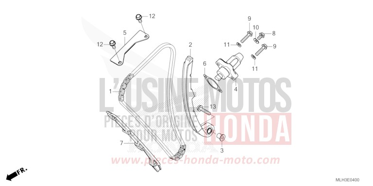 CAM CHAIN/TENSIONER for REBEL MAT LAUREL GREEN METALLIC (G207) from 2024