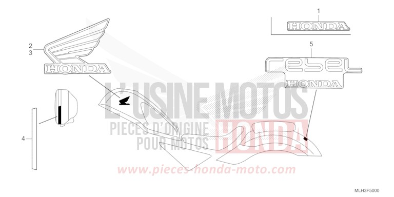 MARQUE for CMX500 PEARL SHINING BLACK (NHB98) from 2024