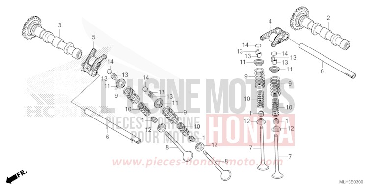 ARBRE A CAMES/SOUPAPE for REBEL PEARL SMOKY GRAY (NHC53) from 2024