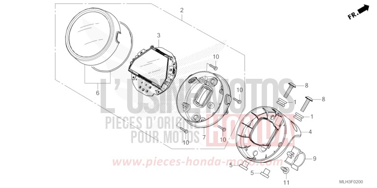 COMPTEUR for CMX500 PEARL SMOKY GRAY (NHC53) from 2024