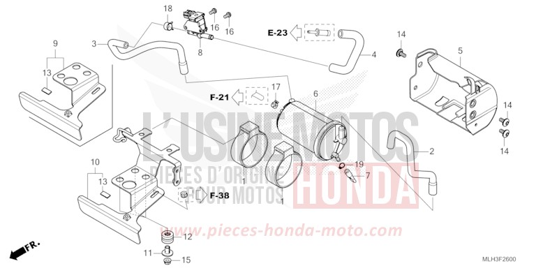 CANISTER/STAY for CMX500 SEAL SILVER METALLIC (NHA14) from 2024