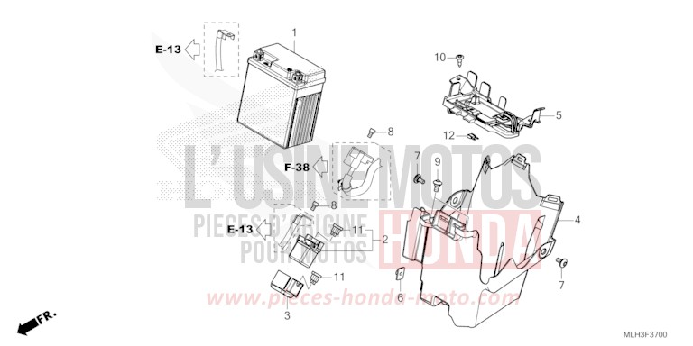 BATTERY for CMX500 SEAL SILVER METALLIC (NHA14) from 2024