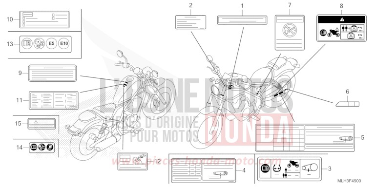 CAUTION LABEL for CMX500 SEAL SILVER METALLIC (NHA14) from 2024