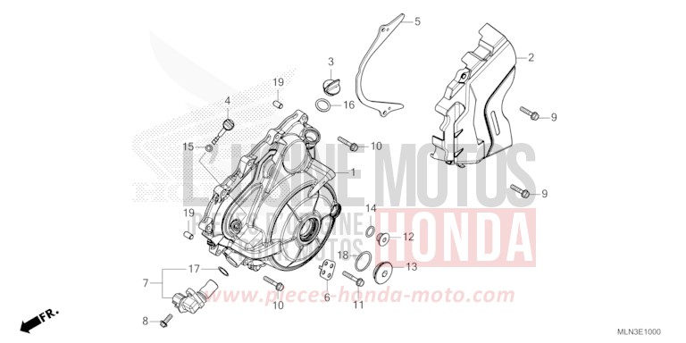 GENERATOR COVER for CRF1100A GRAND PRIX RED (R380B) from 2024