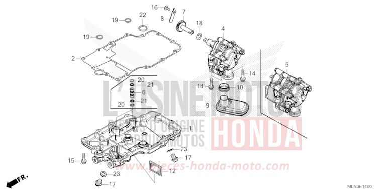 OIL PAN/OIL PUMP for CRF1100A GRAND PRIX RED (R380B) from 2024