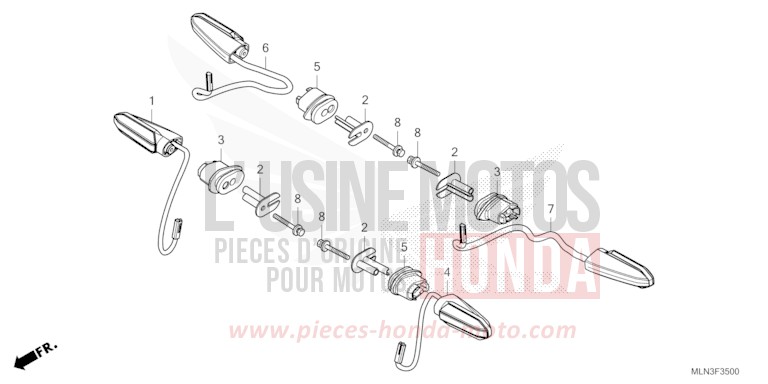 FRECCIA per CRF1100A GRAND PRIX RED (R380B) del 2024