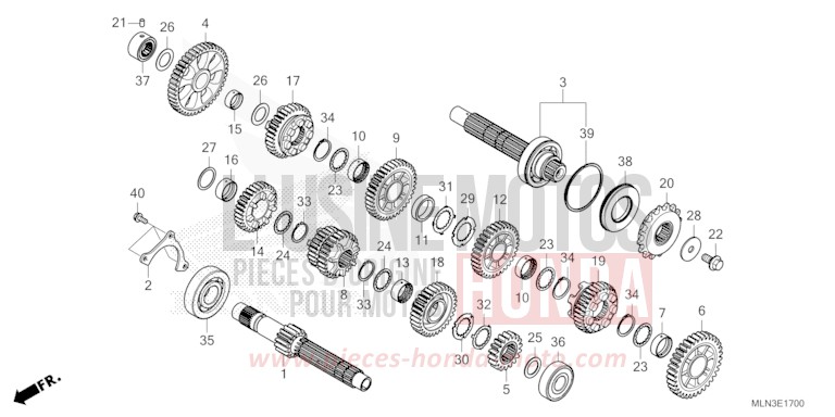 TRANSMISSION (MT) for CRF1100A PEARL GLARE WHITE (NHB53H) from 2024
