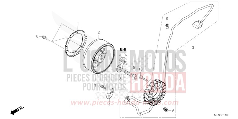 GENERATOR for CRF1100A MAT BALLISTIC BLACK METALLIC (NHA86) from 2024