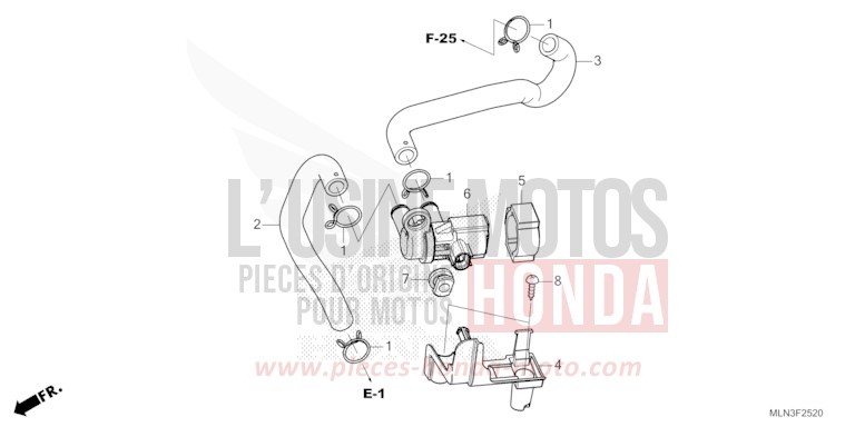 AIR INJECTION SOLENOID VALVE for CRF1100A PEARL GLARE WHITE (NHB53) from 2024