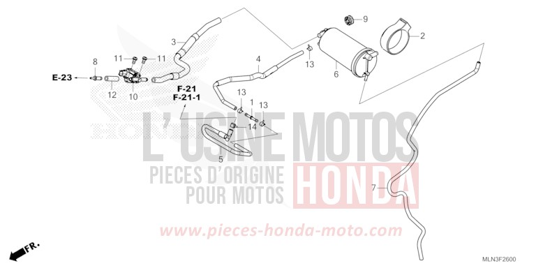CANISTER for CRF1100A PEARL GLARE WHITE (NHB53) from 2024