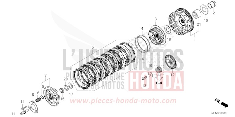 CLUTCH (1) for CRF1100A MAT BALLISTIC BLACK METALLIC (NHA86) from 2024