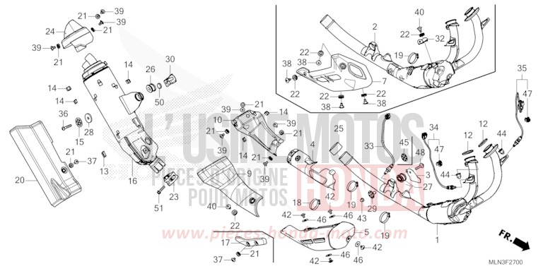 EXHAUST MUFFLER for CRF1100A MAT BALLISTIC BLACK METALLIC (NHA86) from 2024