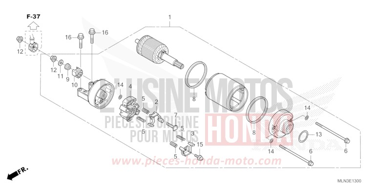 STARTER MOTOR for CRF1100D PEARL GLARE WHITE (NHB53H) from 2024