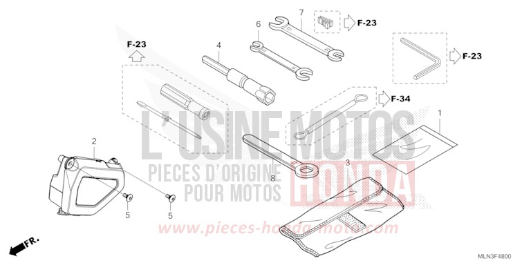 TOOL for CRF1100D PEARL GLARE WHITE (NHB53H) from 2024