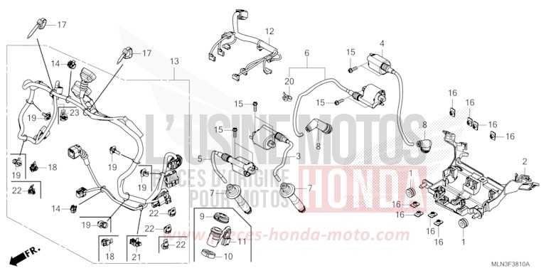 SUB HARNESS/IGNITION COIL for CRF1100D MAT BALLISTIC BLACK METALLIC (NHA86) from 2024