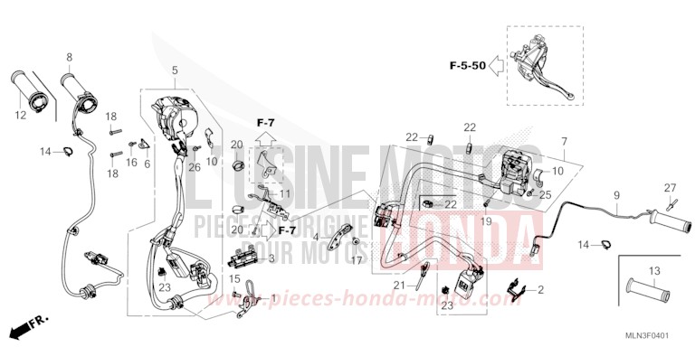 SWITCH (DCT) for CRF1100D PEARL GLARE WHITE (NHB53) from 2024
