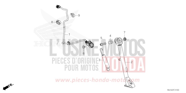 SIDE STAND for CRF1100D PEARL GLARE WHITE (NHB53) from 2024