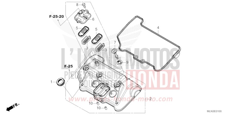 CYLINDER HEAD COVER for CRF1100D MAT BALLISTIC BLACK METALLIC (NHA86) from 2024