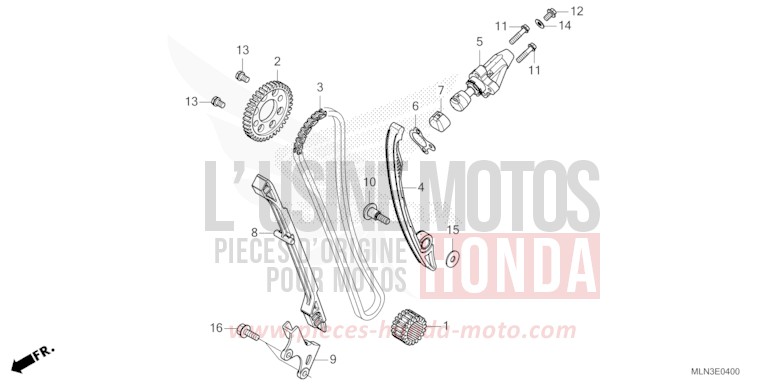 CAM CHAIN/TENSIONER for CRF1100D MAT BALLISTIC BLACK METALLIC (NHA86) from 2024