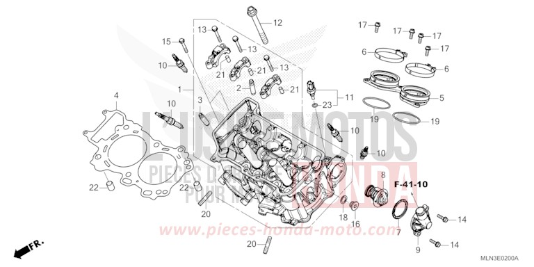 TESTATA per CRF1100D GRAND PRIX RED (R380B) del 2024