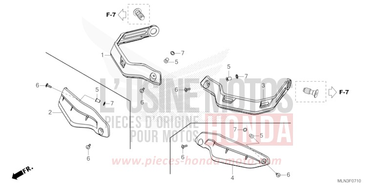 PARASPRUZZI MANO per CRF1100D GRAND PRIX RED (R380B) del 2024