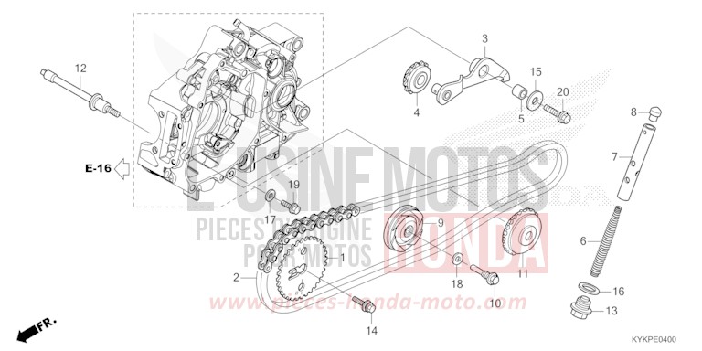 CAM CHAIN/TENSIONER for CRF110F EXTREME RED (R292) from 2024