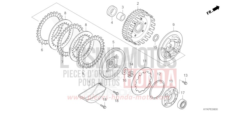 CLUTCH for CRF110F EXTREME RED (R292) from 2024
