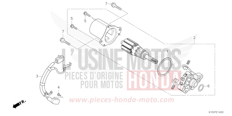 STARTING MOTOR for CRF110F EXTREME RED (R292) from 2024