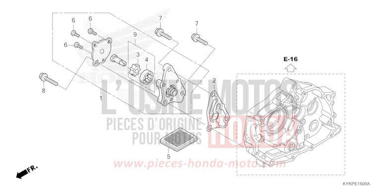 OIL PUMP for CRF110F EXTREME RED (R292) from 2024