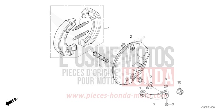 FRONT BRAKE PANEL for CRF110F EXTREME RED (R292) from 2024